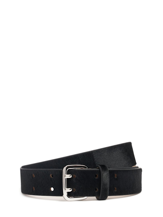 Déhanche: Mini Hutch ponyskin belt - Black Cavallino - women_0 | Luisa Via Roma
