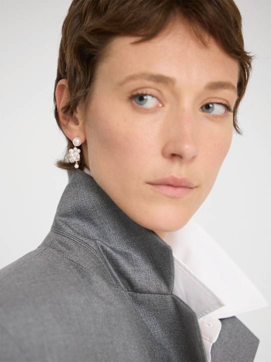 Sophie Bille Brahe: 14kt & Pearl Botticelli earrings - Pearl - women_1 | Luisa Via Roma