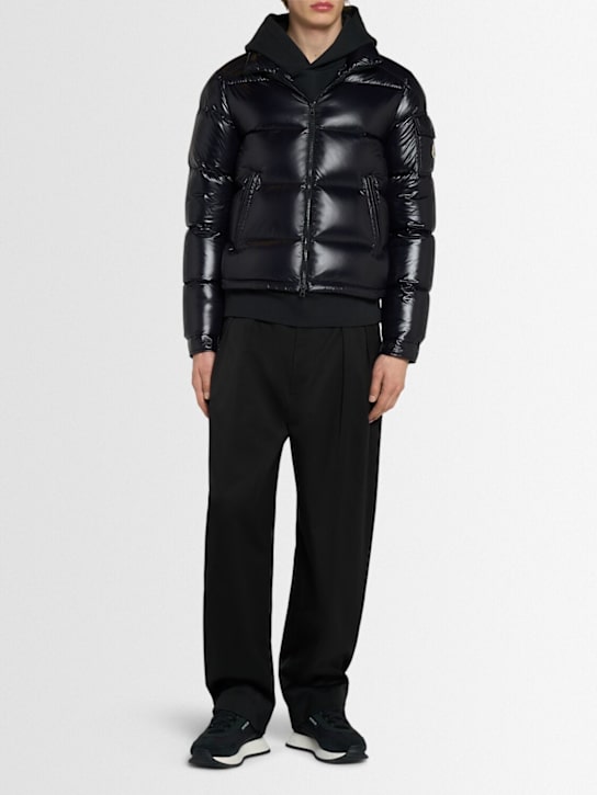 Moncler: Levitha short nylon down jacket - Black - men_1 | Luisa Via Roma