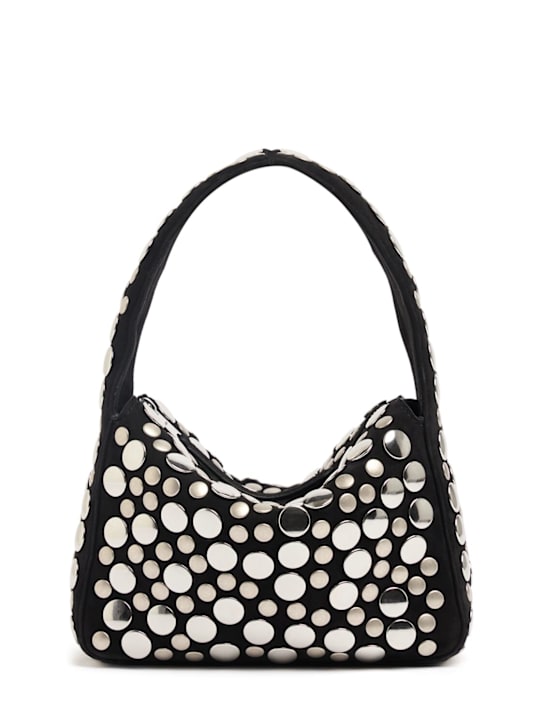 Khaite: Small Elena studded suede top handle bag - Black - women_0 | Luisa Via Roma