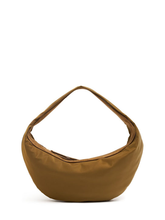 Khaite: Medium Olivia Sport nylon hobo bag - Safari / Mud - women_0 | Luisa Via Roma