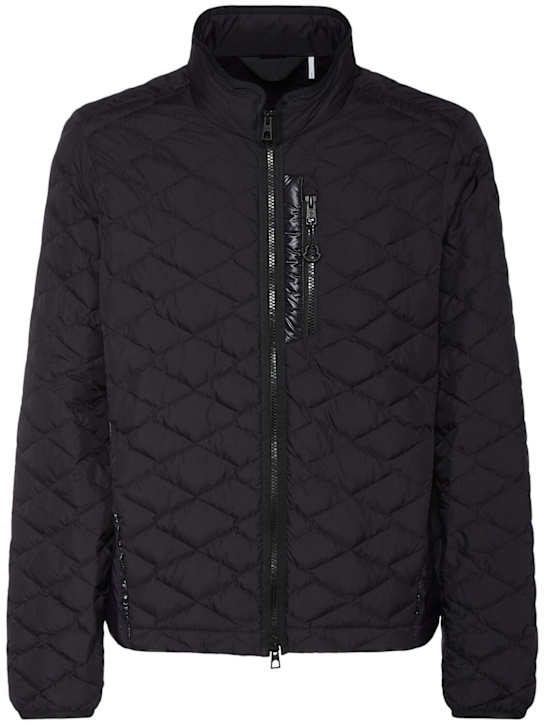 Moncler: Irako diamond quilted nylon down jacket - Black - men_0 | Luisa Via Roma