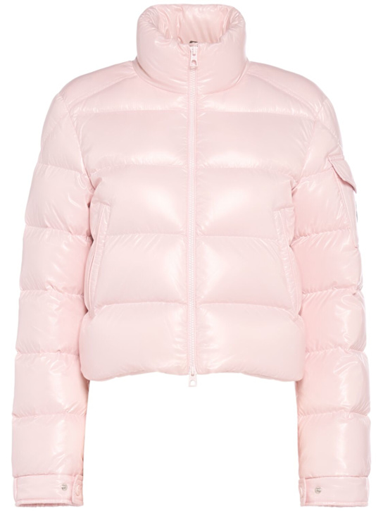 Moncler: Petra nylon short down jacket - women_0 | Luisa Via Roma