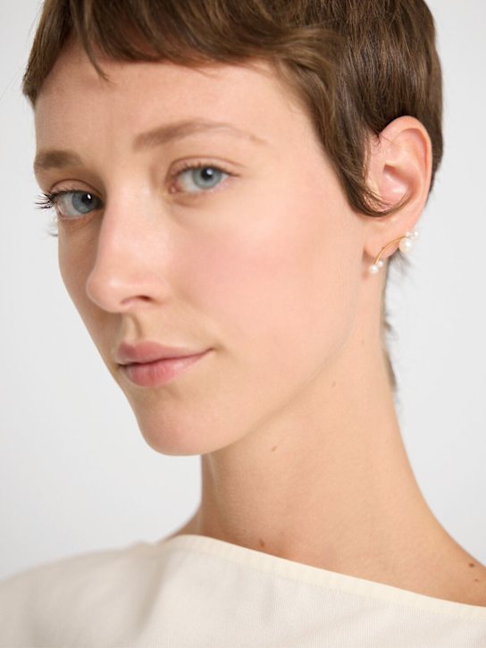 Sophie Bille Brahe: Stellari 14kt gold & pearl mono earring - women_1 | Luisa Via Roma