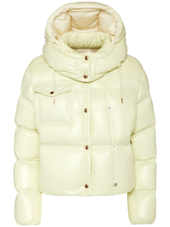 Moncler: Erea square quilted nylon down jacket - women_0 | Luisa Via Roma
