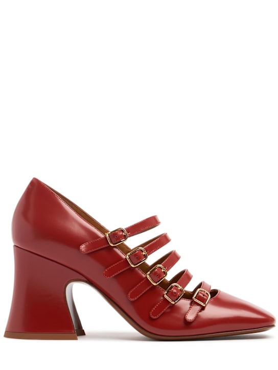 Chloé: 80mm Patent leather pumps - Red - women_0 | Luisa Via Roma