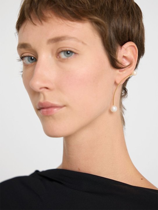 Sophie Bille Brahe: Stellari Grande pearl mono earring - Pearl - women_1 | Luisa Via Roma