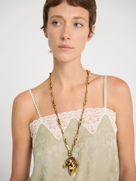 Chloé: Horse pendant necklace - women_1 | Luisa Via Roma