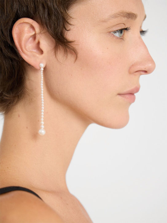 Sophie Bille Brahe: Promenade de Jeanne 14ktゴールド＆パールピアス - パール - women_1 | Luisa Via Roma