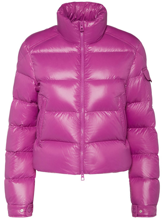 Moncler: Petra nylon short down jacket - women_0 | Luisa Via Roma