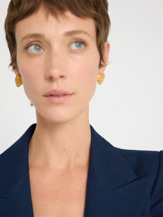 Valentino Garavani: Heart stud earrings - women_1 | Luisa Via Roma