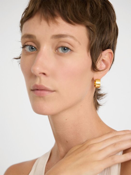 Toteme: Kreolenohrringe „Signatur“ - Gold - women_1 | Luisa Via Roma