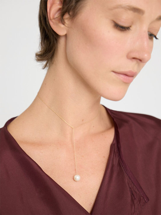 Sophie Bille Brahe: 14Kt Sirene Perle collar necklace - Gold/Pearl - women_1 | Luisa Via Roma