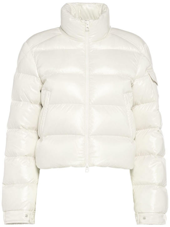 Moncler: Petra nylon short down jacket - women_0 | Luisa Via Roma