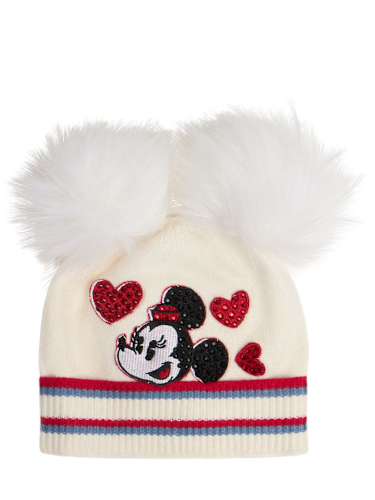 Monnalisa: Cappello in misto poly / pompom - kids-girls_0 | Luisa Via Roma
