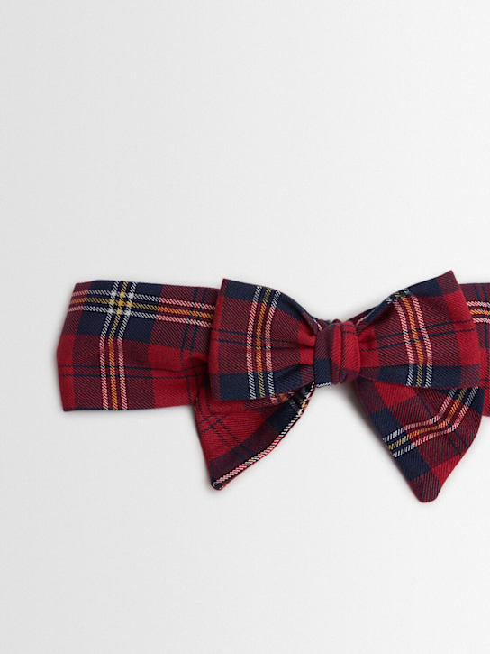 Monnalisa: Fascia per capelli in misto cotone con fiocco - Rosso - kids-boys_1 | Luisa Via Roma