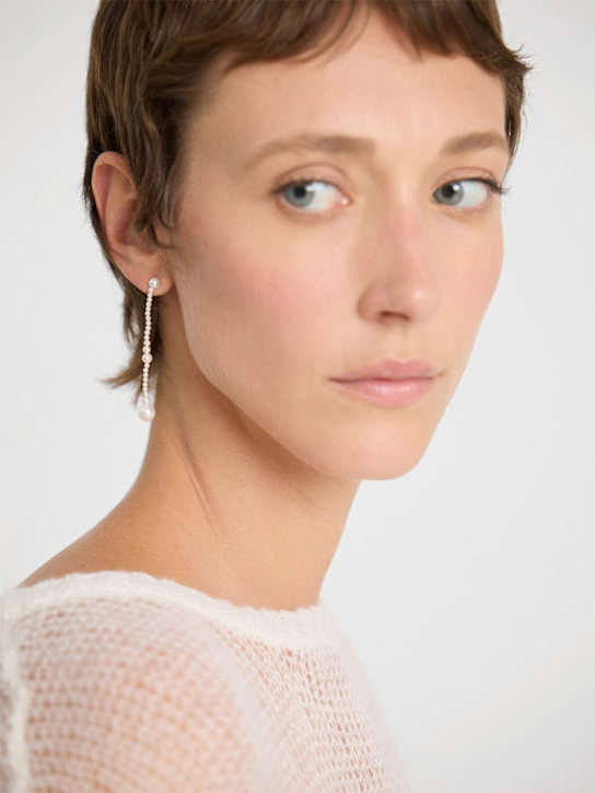 Sophie Bille Brahe: Orecchini Promenade de Claude in oro 14kt / perle - Perla - women_1 | Luisa Via Roma
