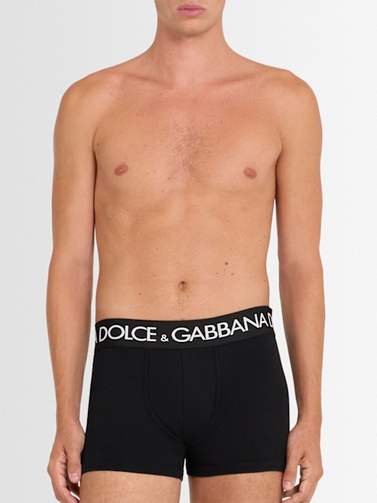 Dolce&Gabbana: コットンボクサーブリーフ 2枚パック - men_1 | Luisa Via Roma