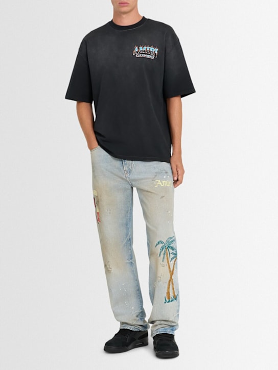 Amiri: Sinners embroidered jeans - Perfect Antique - men_1 | Luisa Via Roma