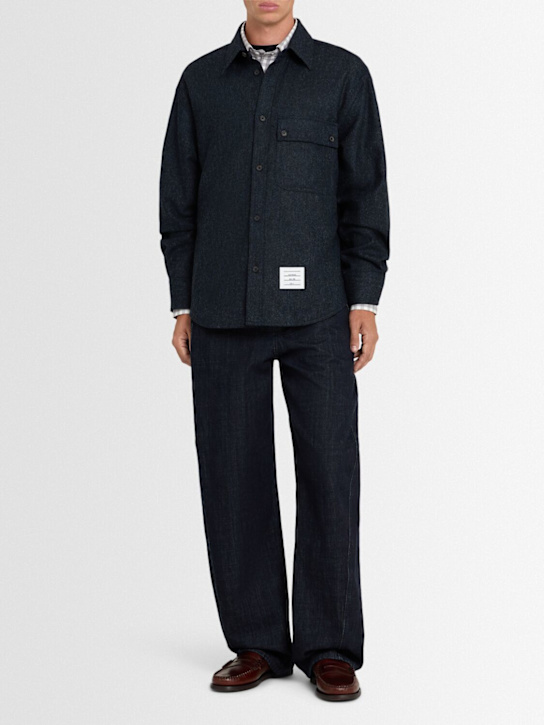 Thom Browne: Wool overshirt - men_1 | Luisa Via Roma