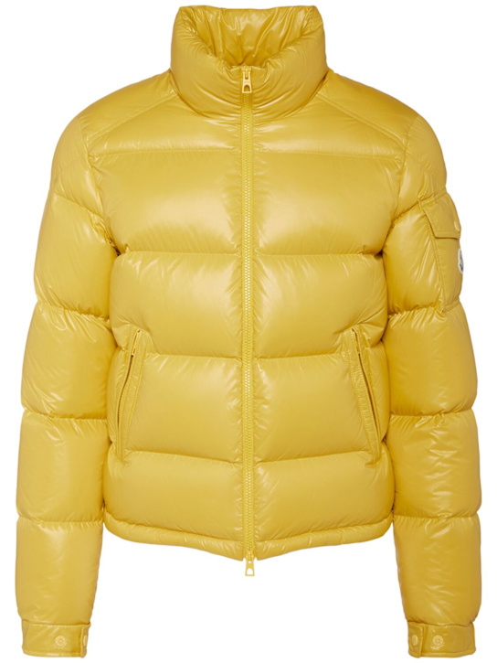 Moncler: Levitha short nylon down jacket - Yellow - men_0 | Luisa Via Roma