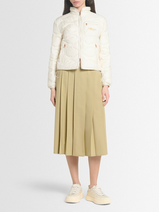 Moncler: Tegea wave quilted down jacket - women_1 | Luisa Via Roma