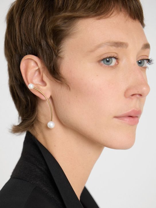 Sophie Bille Brahe: Orecchino singolo Stellari Grande con perle - Perla - women_1 | Luisa Via Roma
