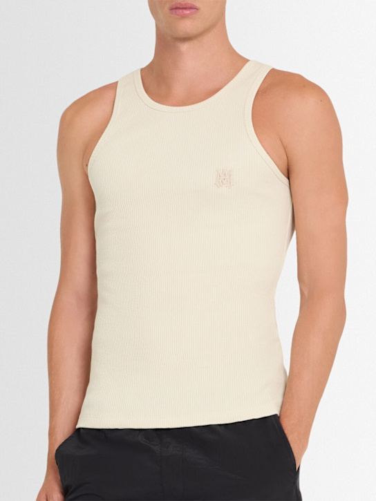 Amiri: Ma tonal tank top - Alabaster - men_1 | Luisa Via Roma
