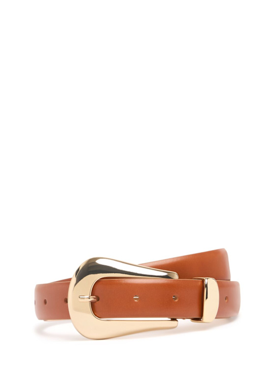 Déhanche: Colette leather belt - Terre/Pale Gold - women_0 | Luisa Via Roma