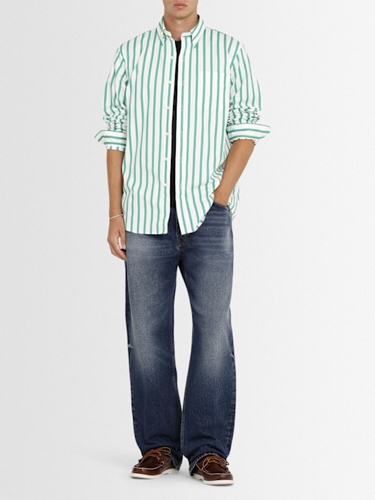 Polo Ralph Lauren: Striped cotton shirt - 5171c Bright Cl - men_1 | Luisa Via Roma