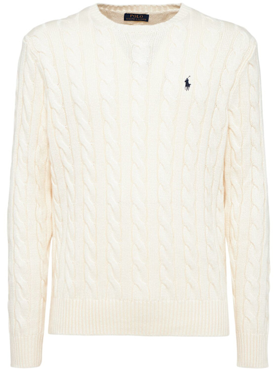 Polo Ralph Lauren: Pullover aus Strick mit Zopfmuster - men_0 | Luisa Via Roma