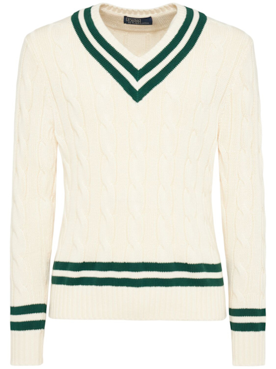 Polo Ralph Lauren: Pullover aus Strick mit Zopfmuster - men_0 | Luisa Via Roma