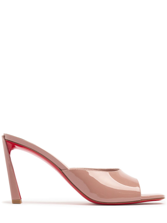 Christian Louboutin: 85mm Condora patent leather mules - women_0 | Luisa Via Roma