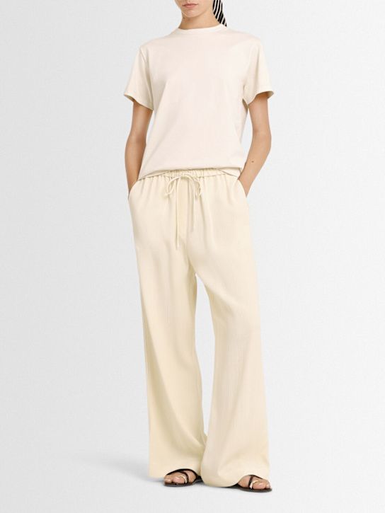 Toteme: Pantalones con cordón - Ecrú - women_1 | Luisa Via Roma