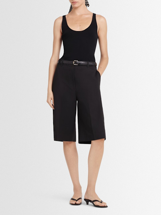 Toteme: Knit organic cotton tank top - Black - women_1 | Luisa Via Roma