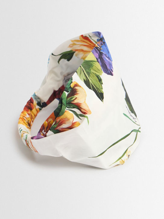 Dolce&Gabbana: Printed cotton poplin headband - マルチカラー - kids-girls_1 | Luisa Via Roma