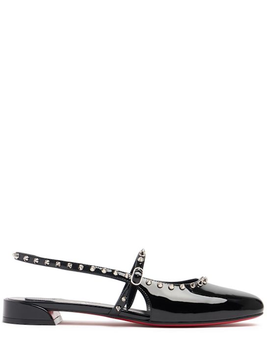 Christian Louboutin: 10mm Sweet Janispikes Mary Jane flats - women_0 | Luisa Via Roma