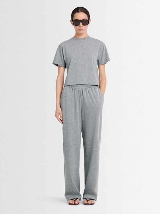 Annagreta: Greta クロップドコットンTシャツ - グレー - women_1 | Luisa Via Roma