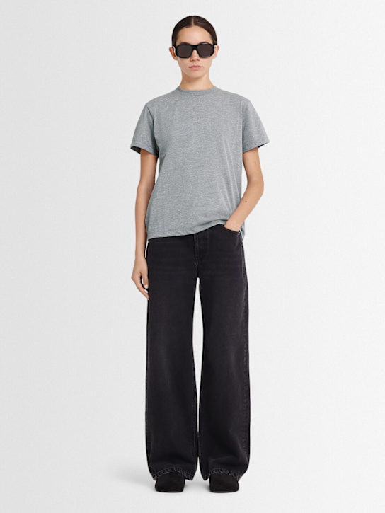 Annagreta: Bette レギュラーフィット コットンTシャツ - グレー - women_1 | Luisa Via Roma