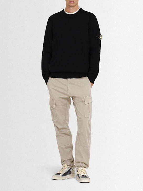 Stone Island: Pullover aus Wollmischung - Schwarz - men_1 | Luisa Via Roma