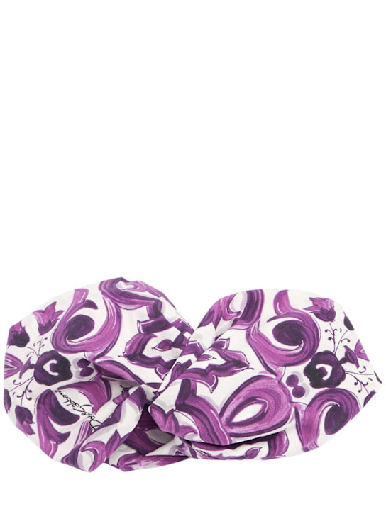 Dolce&Gabbana: Printed cotton poplin headband - kids-girls_0 | Luisa Via Roma