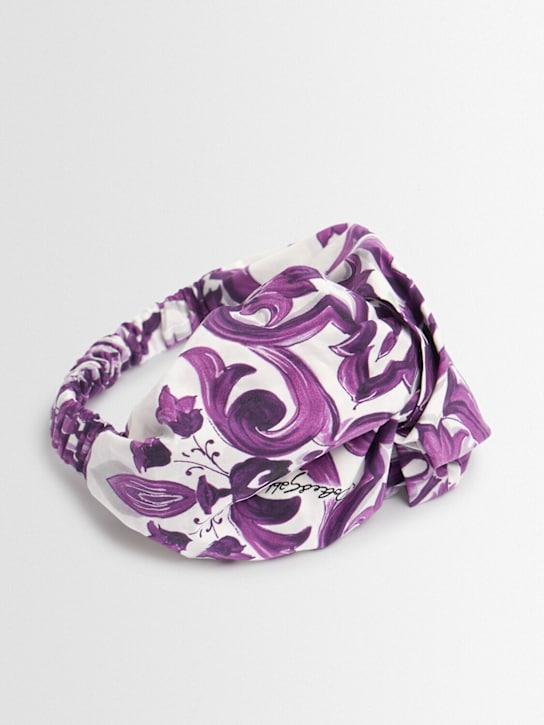 Dolce&Gabbana: Printed cotton poplin headband - kids-girls_1 | Luisa Via Roma