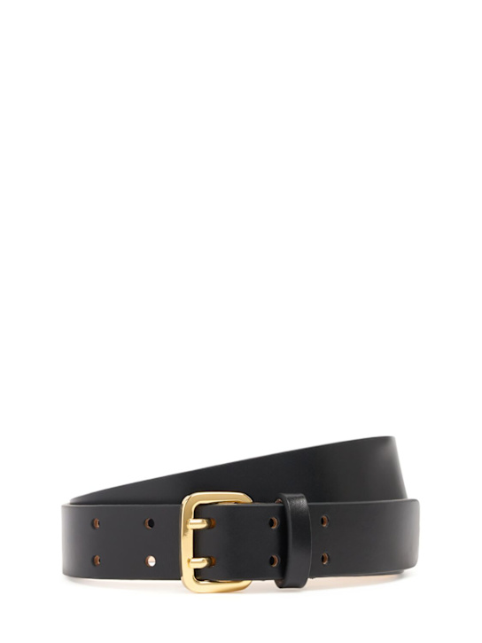 Déhanche: Mini Hutch leather belt - Black/Gold - women_0 | Luisa Via Roma