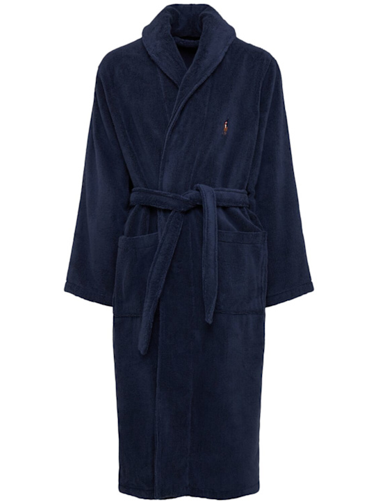 Polo Ralph Lauren: Holiday logo cotton robe - men_0 | Luisa Via Roma
