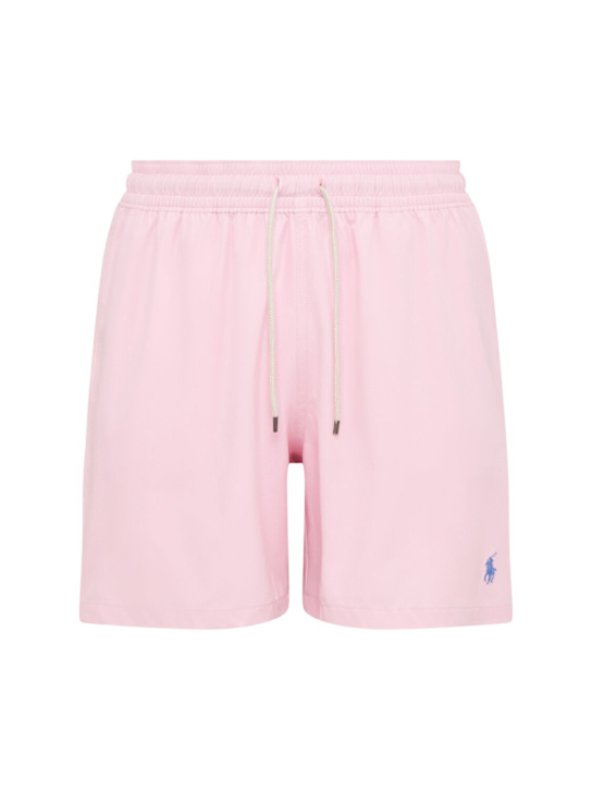 Polo Ralph Lauren: Traveler stretch tech swim shorts w/logo - men_0 | Luisa Via Roma