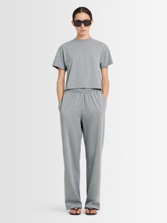 Annagreta: Zoe cotton jersey pants - Grey - women_1 | Luisa Via Roma