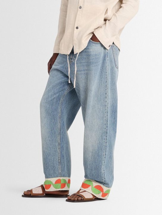 Valentino Garavani: Sandalen aus Leder und Canvas - Beige/Braun - men_1 | Luisa Via Roma