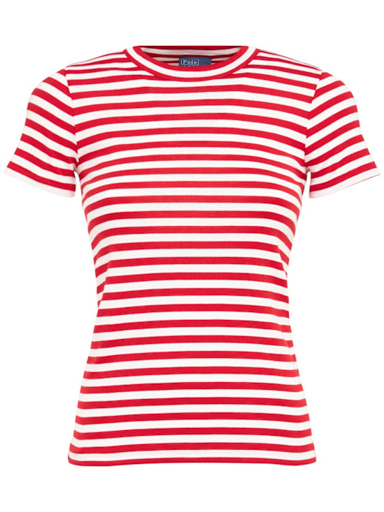 Polo Ralph Lauren: T-shirt in jersey di cotone - women_0 | Luisa Via Roma