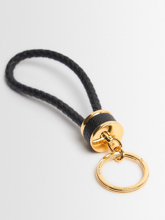 Tom Ford: Soft grained leather keyring - Black - men_1 | Luisa Via Roma