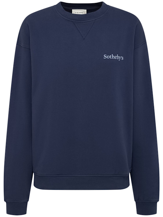 Frame: Frame x Sotheby's crewneck sweatshirt - Navy - women_0 | Luisa Via Roma